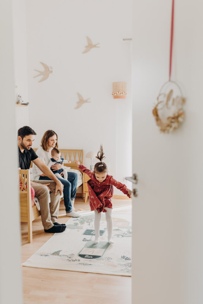 Séance famille à la maison